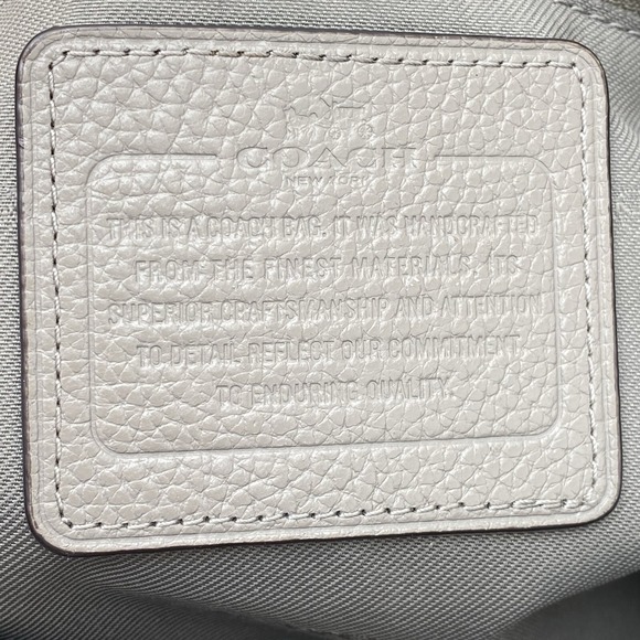 Coach Primrose Fog Gray Pebbled Leather Large Convertible Satchel 37934 - Picture 15 of 16